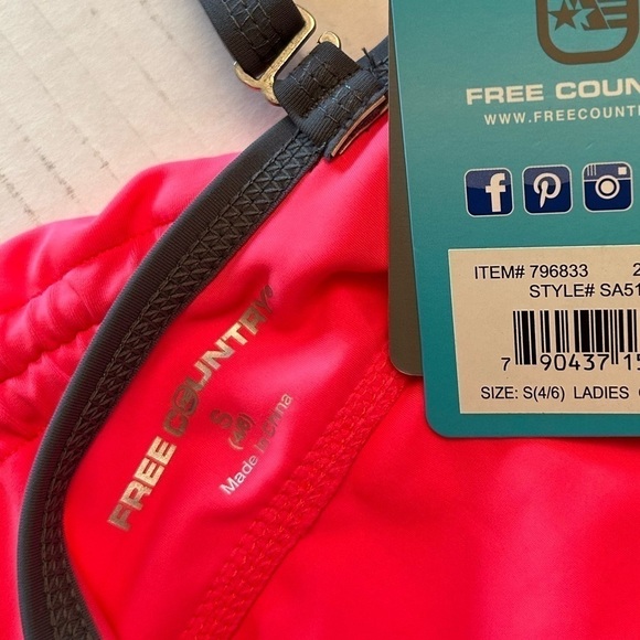 Free Country women’s color block tankini swim suit top only NWT Sz S 4/6. M4 - Picture 5 of 7